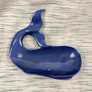 Mariposa Aluminum Blue Cobolt Whale Dip Nut Candy Soap Dish NWT Nautical NWT